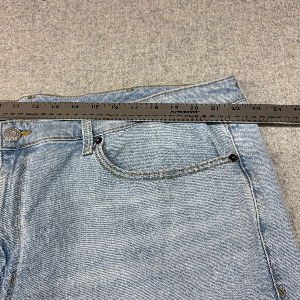 Torrid High-Rise Ankle Crop Jeans Size 24 Blue Light Wash Raw Hem Stretch Denim - Picture 5 of 11